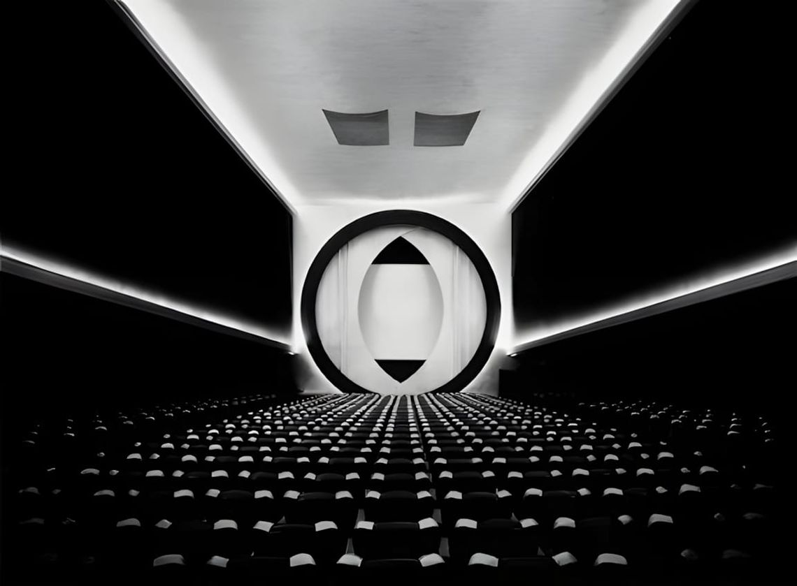 Ruth Bernhard, 'Eighth Street Movie Theater, New York (Frederick Kiesler, Architect)', 1946. Selenium-toned gelatin silver pr