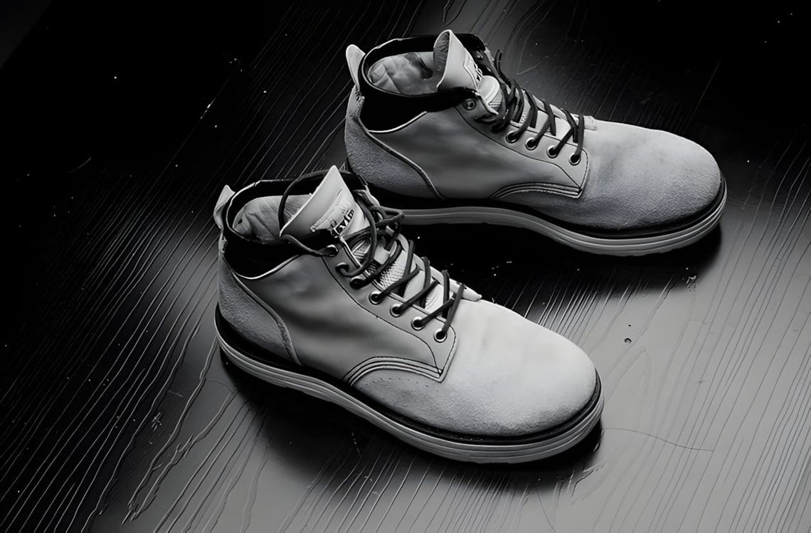 Visvim 7-Hole Boot in a dark leather colorway, shown from a three-quarter angle highlighting the seven-eyelet lacing and heav