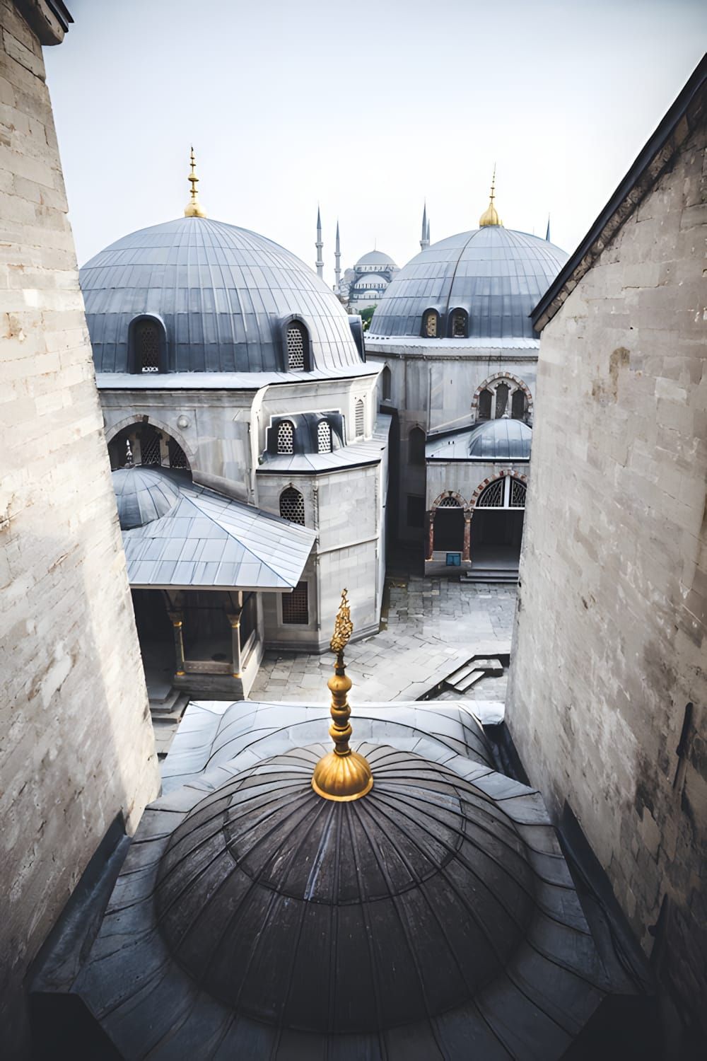 Portrait-format photograph of Hagia Sophia (Ayasofya) in Istanbul, Turkey, September 2013.
