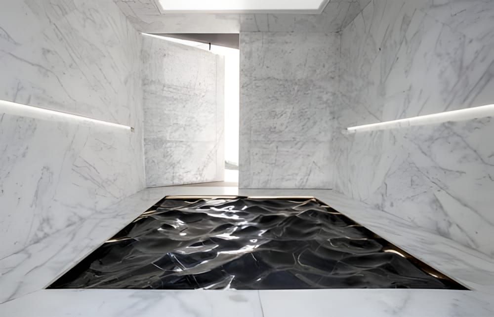 Mathieu Lehanneur Liquid Marble series sculpture rendering solid marble as frozen fluid form