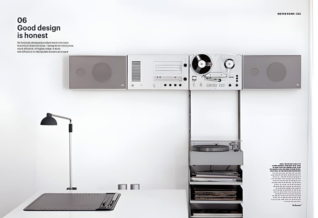 Braun Wandanlage wall-mounted modular stereo system by Dieter Rams 1965