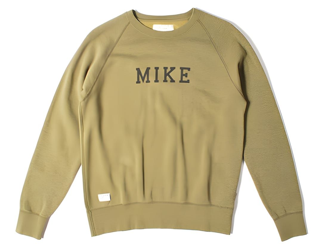 WTAPS raglan sleeve sweatshirt with military graphic print, crewneck construction.
