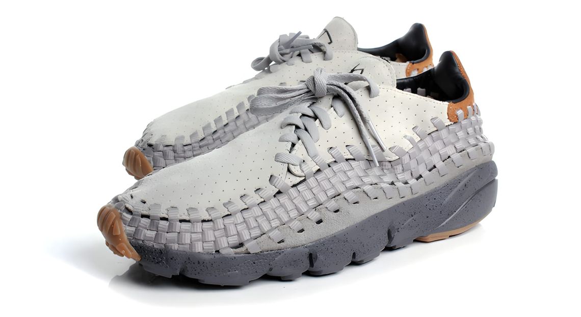 Bodega x Nike Air Footscape Woven Motion 'Black Cat' in granite and medium grey tonal suede with speckled midsole, 2011
