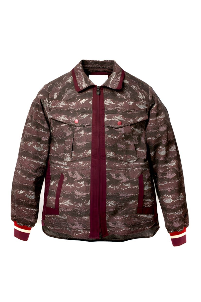 White Mountaineering camouflage-print jacket, technical outerwear by Yosuke Aizawa