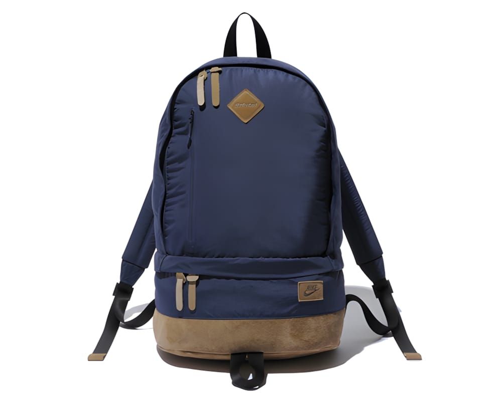 Visvim Cordura 20L backpack in Cordura nylon with vegetable-tanned leather trim, shown in product photography