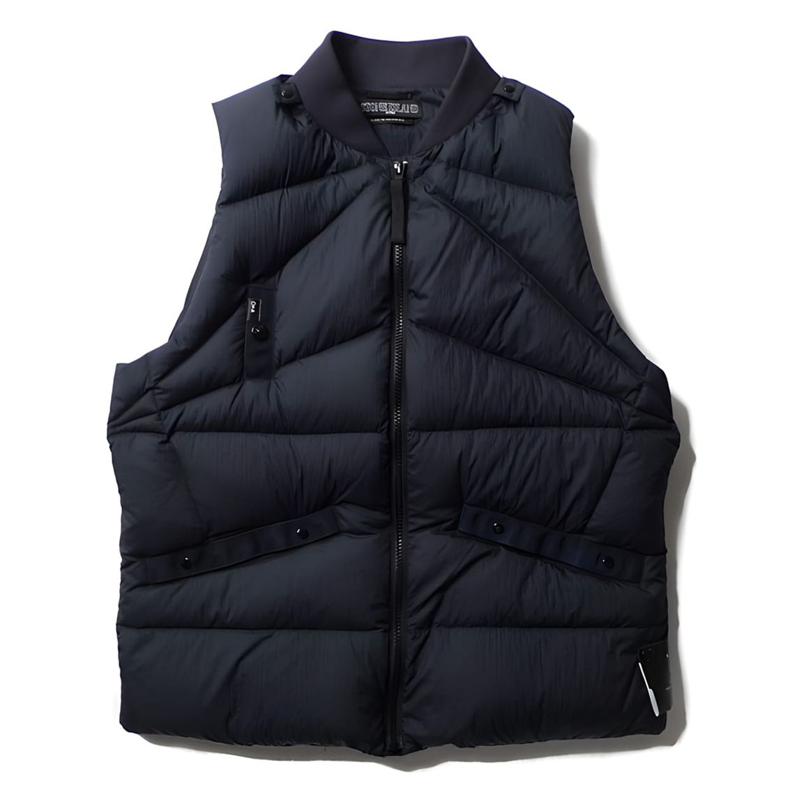 Stone Island Shadow Project Modular Down Vest, AW10/11 — sleeveless down-filled gilet in black nylon-polyamide with raised co