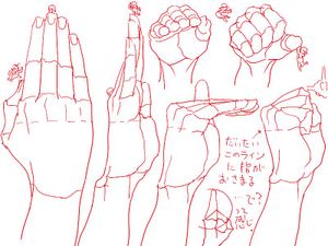 Hands holding weapon illustrations