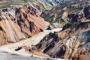 Rhyolithberge, Region Landmannalaugar, Fjallabak Naturreservat, Isländisches Hochland, Island