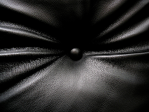 Black Leather Texture — Close-Up Surface Detail