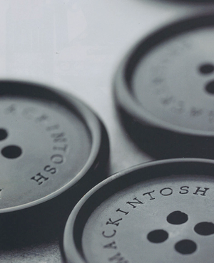 Black Corozo Suit Buttons — Close-Up Detail