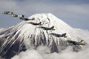 Carrier Air Wing 5 Formation over Mount Fuji
