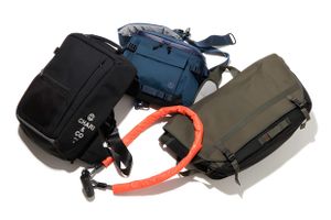 Chari & Co NYC Bag Editorial — Black, Navy, and Olive