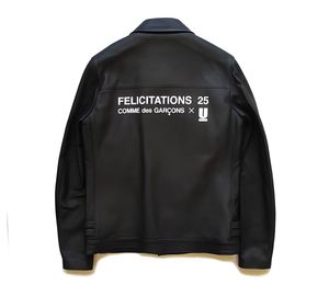 Comme des Garçons × Undercover Felicitations 25 Leather Jacket