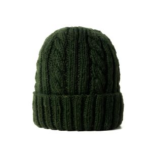 Inverallan Cable-Knit Wool Beanie Hat