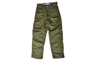 Engineered Garments Aircrew Flight Satin Nylon Pant in Olive