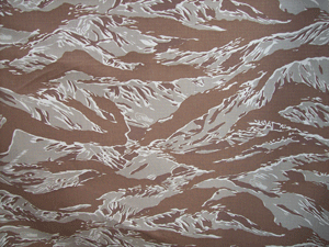 Desert tiger stripe camouflage fabric swatch