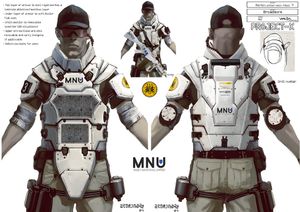 District 9 — MNU Mercenary Body Armor Concept Art by Greg Broadmore / Weta Workshop