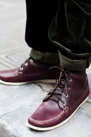 Quoddy Chukka Boots in Burgundy Leather