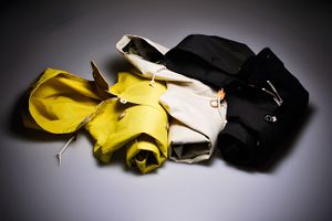 Stutterheim Rubberized Raincoats — Yellow, White & Black