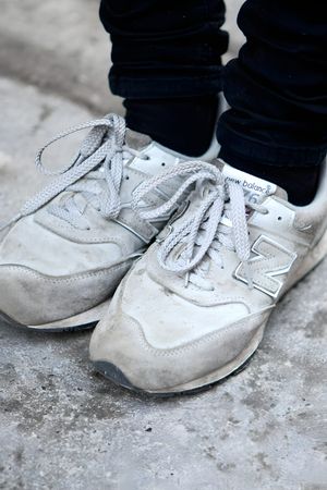 New Balance 574 Grey Suede Sneakers