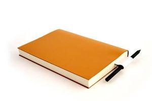Leather Notebook and Pen — Stationery Still Life