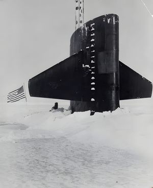 USS Skate (SSN-578) Surfaced at the North Pole, 1959