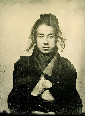 Bakumatsu-Era Samurai Portrait — 19th-Century Japanese Photograph