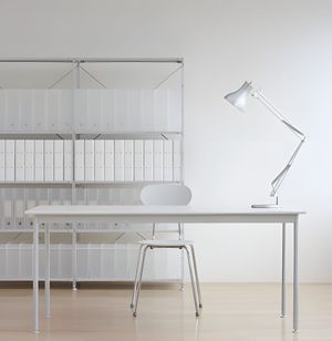 Made Design PP Polypropylene Bookcase — Minimal White Office Interior