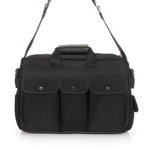 Lexdray Stockholm Brief — Black Ballistic Nylon Briefcase