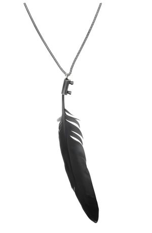 Ann Demeulemeester Black Feather Necklace — AW11