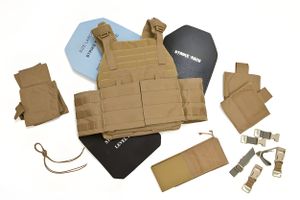 G-Force Laser Cut Full Hypalon MOLLE Tactical Vest in Tan