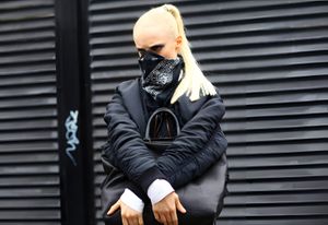 Hanne Gaby Odiele Street Style — Bandana Portrait