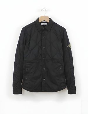 Stone Island 50 Fili Quilted-TC Overshirt Jacket Navy
