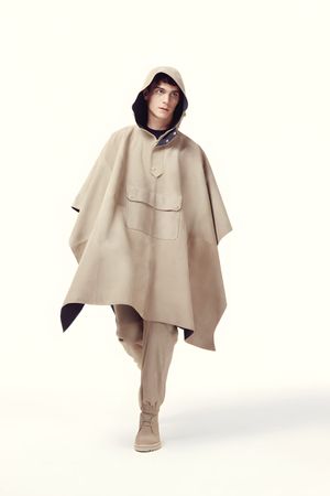 Bally Spring/Summer 2014 Menswear — Hooded Utility Poncho