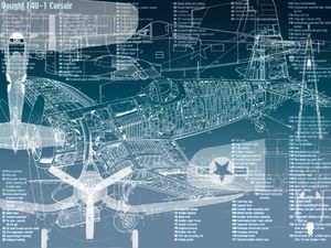 Vought F4U Corsair Cutaway