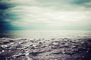Ocean Surface beneath Layered Clouds