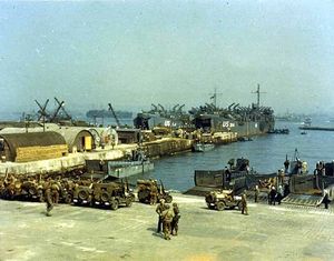 LCTs Being Loaded, June 1944
