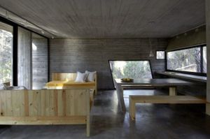 BAK Arquitectos Concrete House Interior, Mar Azul