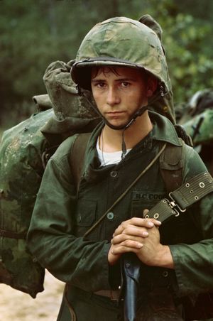 Young Marine Private at Da Nang, 1965