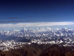 K2 and Gasherbrum from the Leh-Jammu Flight
