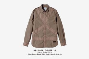 Neighborhood MIL. PARA / C-Shirt LS in Beige