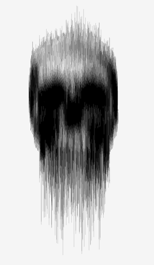Vertical-Line Skull Optical Illusion