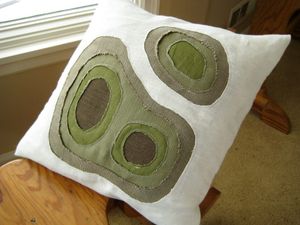 Crafterall Topo Pillow in Olive