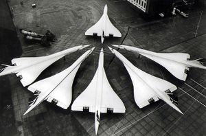 Six British Airways Concordes at Heathrow, Boxing Day 1985