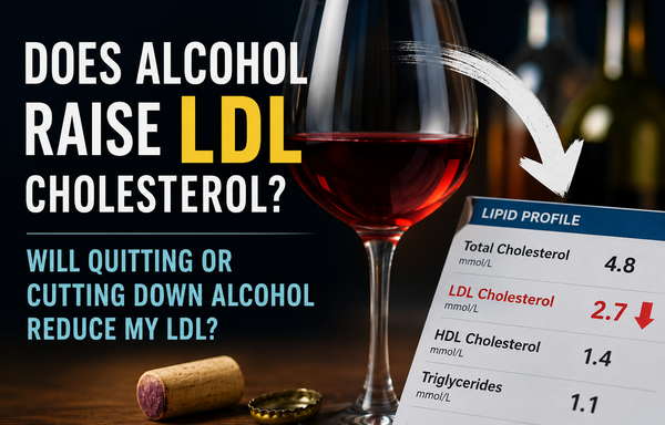 Does alcohol raise LDL cholesterol and will quitting or cutting down alcohol reduce my LDL?