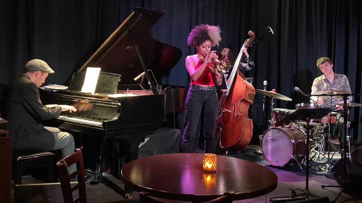 L-R: Noah Franche-Nolan, Feven Kidane, Jodi Proznick, Todd Stewart (Frankie's After Dark).