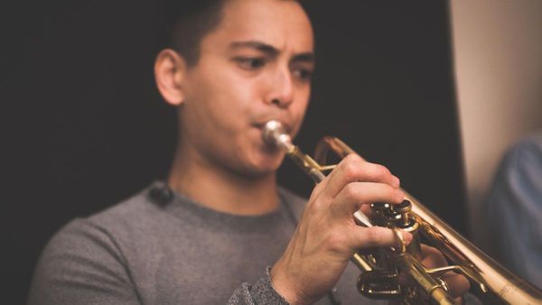 Thad Bailey-Mai on trumpet