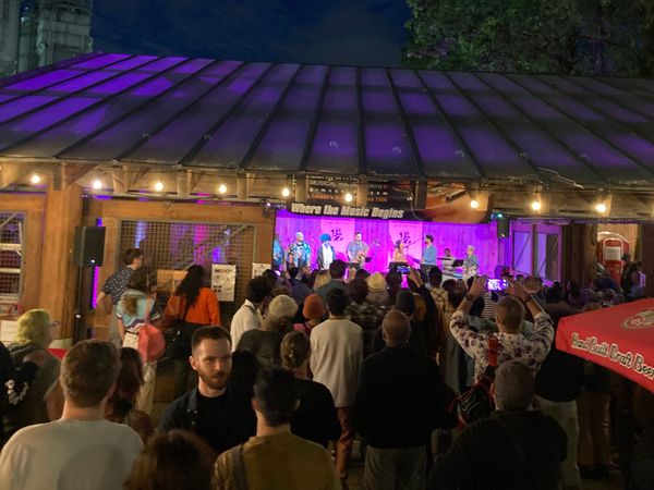 Ocean Artworks at night