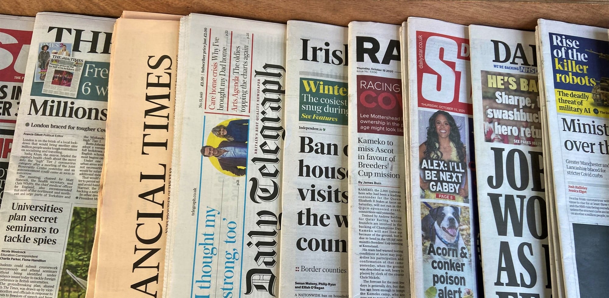 French political turmoil and UK migrant row dominate front pages today