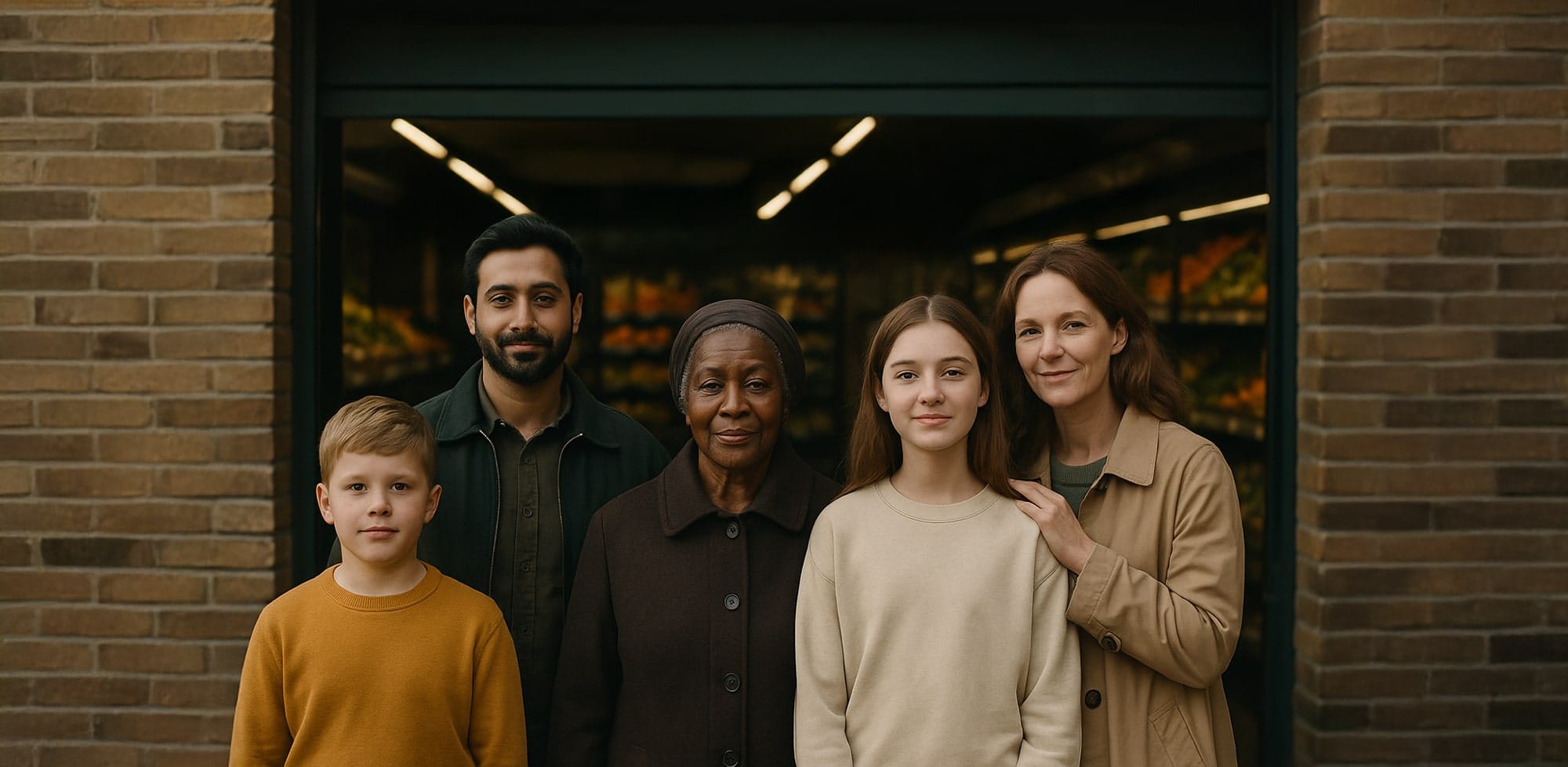 Might an ad with many kinda faces be meant for more people to spend?